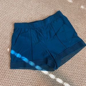 Loft silky turquoise pull on shorts